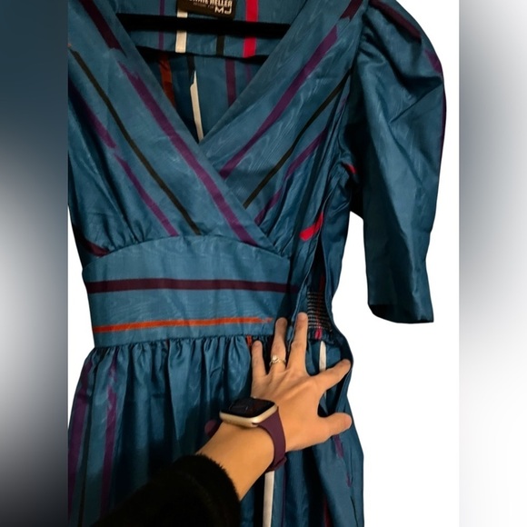 Ronnie Heller Designs for MJ Vintage Blue Stripe Dress - Women’s Size 6 - Picture 7 of 15